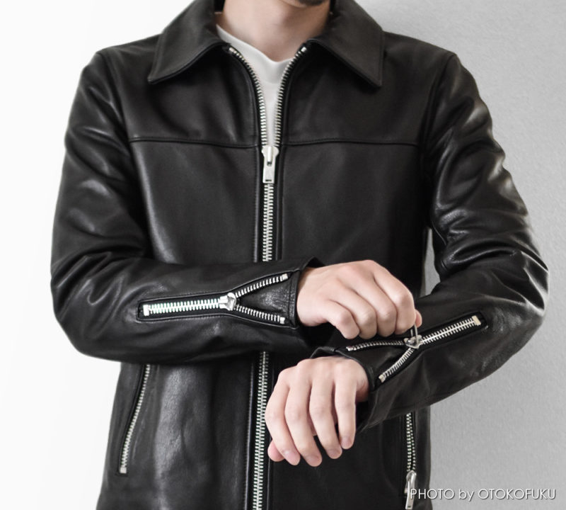 A LEATHERのDrizzler Jacket（ドリズラージャケット）の着用イメージ