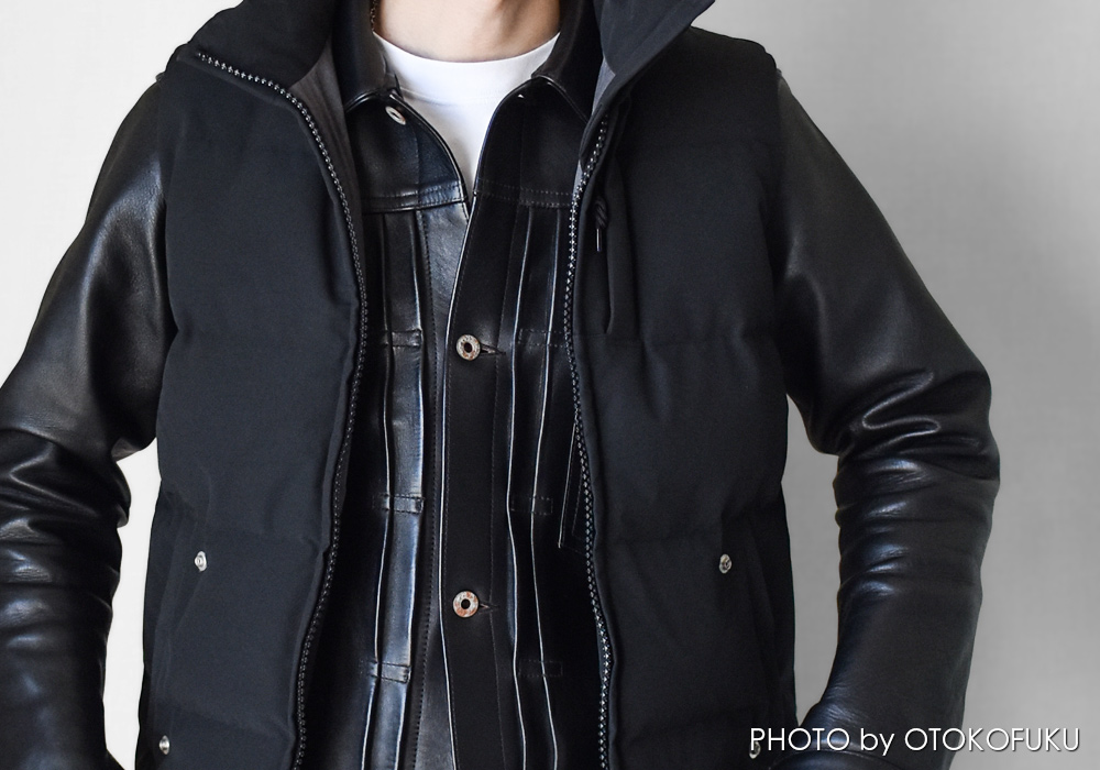 真冬でも革ジャンを着たい人へ|ダウンベストという最適解