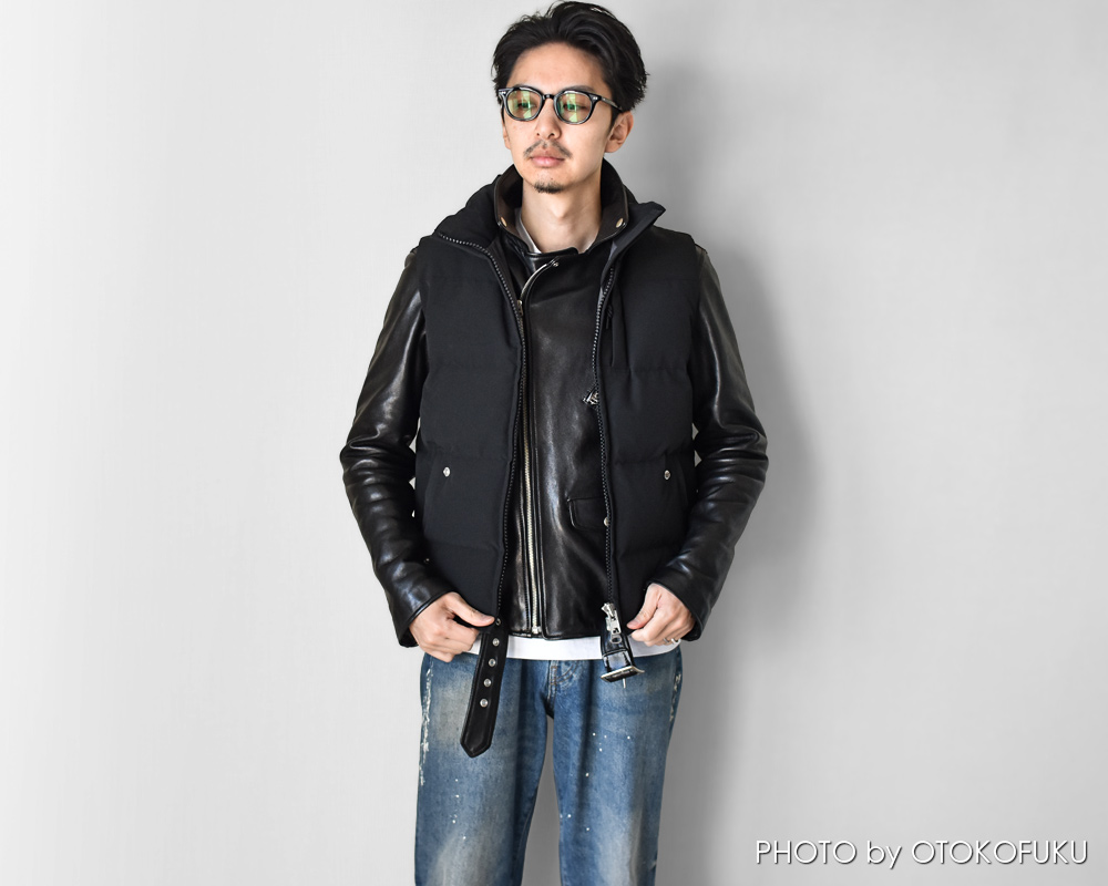 真冬でも革ジャンを着たい人へ|ダウンベストという最適解