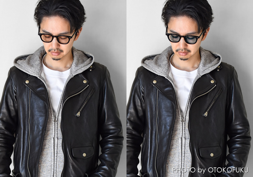 オトコフク流！革ジャンに合わせるメガネの選び方