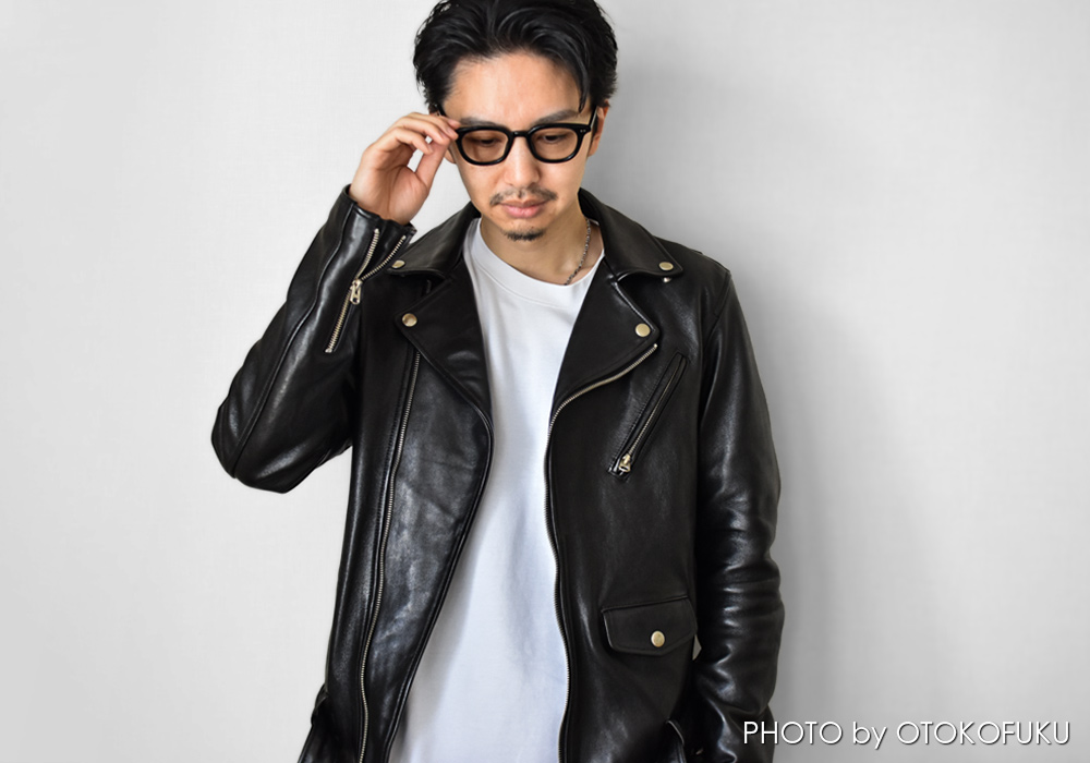 オトコフク流！革ジャンに合わせるメガネの選び方