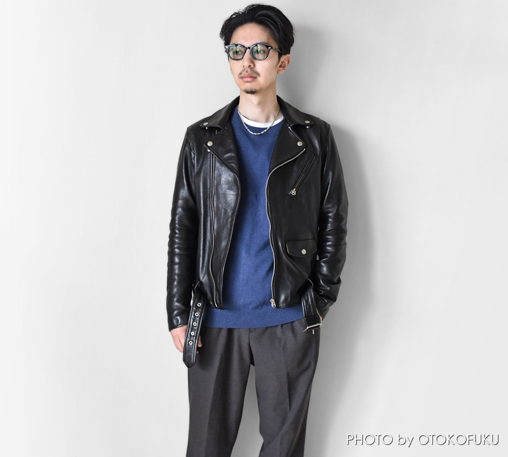 革ジャンの印象はインナーで決まる!?|冬~春の着こなし10選