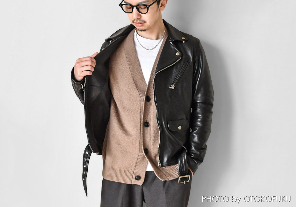 革ジャンの印象はインナーで決まる!?|冬~春の着こなし10選