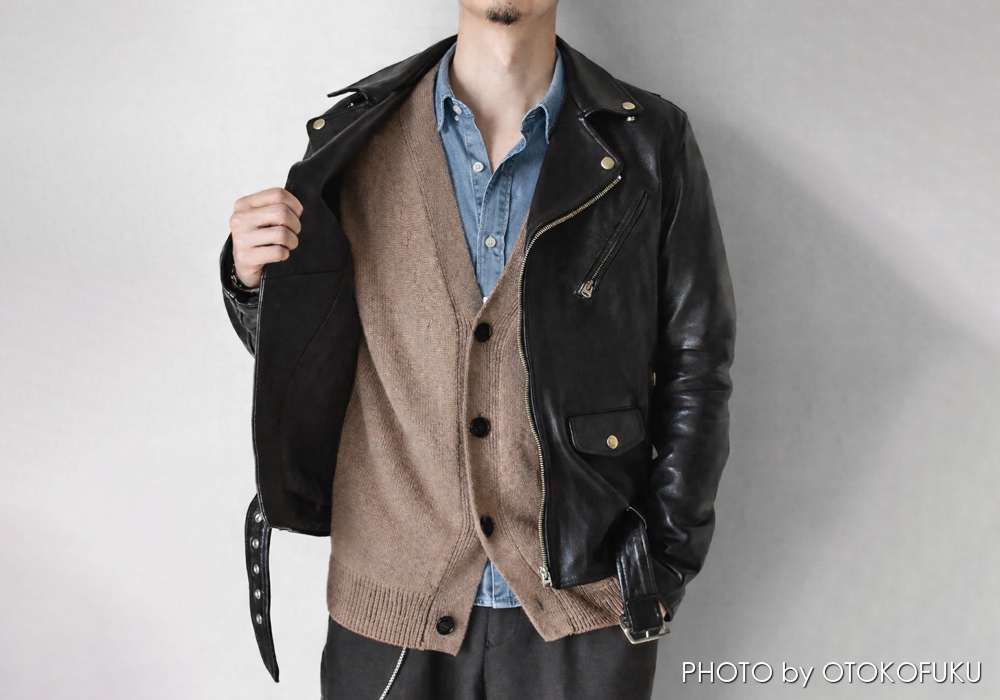 革ジャンの印象はインナーで決まる!?|冬~春の着こなし10選