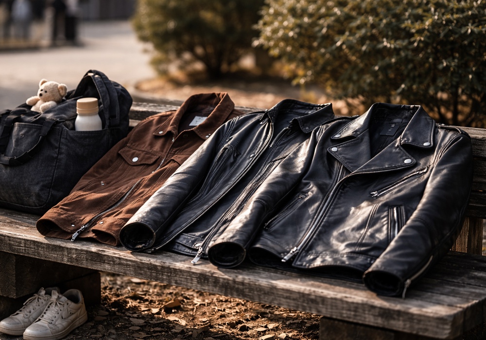 【体験談】子育て期でも革ジャンは着られる?パパが選ぶべき3つの条件